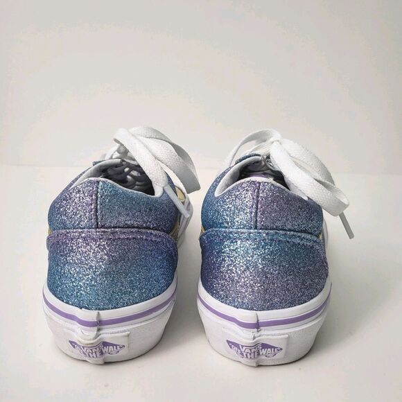 VANS Old Skool Lo Ombre Glitter Girls 13.5 Sneakers Shoes Purple Skateboarding - Picture 4 of 8